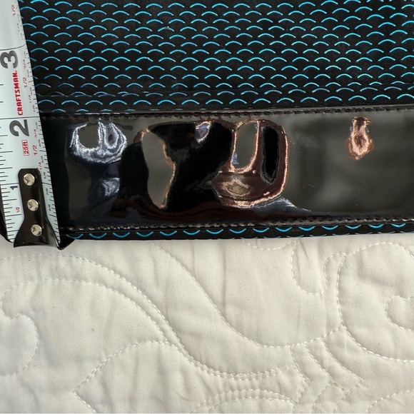 Lancôme Signature Black with Blue Cosmetic Makeup Tavel Clutch Bag New - Picture 8 of 9